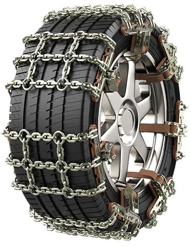 Queta Universal Snow Chains - Adjustable Snow Socks for Tyres, Car & Truck Winter Driving Security