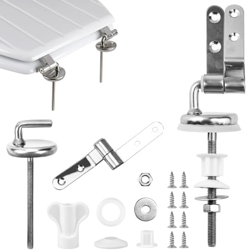 KITERI Toilet Seat Hinges Stainless Steel Toilet Seat Fittings Toilets Seats Hinge Replacement Universal Toilets Seats Top Fittings for Most Toiletes Seates Repair Parts