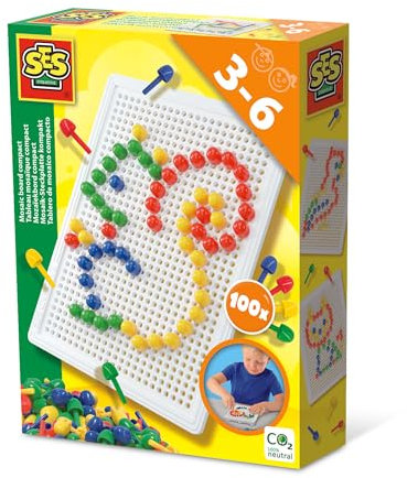 SES Creative 14046 Mosaik Steckspiel, diverse Farben, Mittel