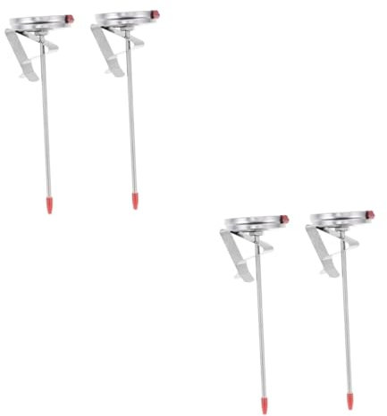 Zerodeko 4pezzi Termometro Da Cucina Acciaio Inossidabile Preciso e Facile Da Usare Per Alimenti e Oli Misurazione Rapida Della Temperatura Cucina Strumento Per Barbecue e Frittura