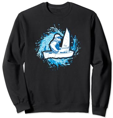 Sasquatch Optimist Segelboot Segeln Lustig Sweatshirt