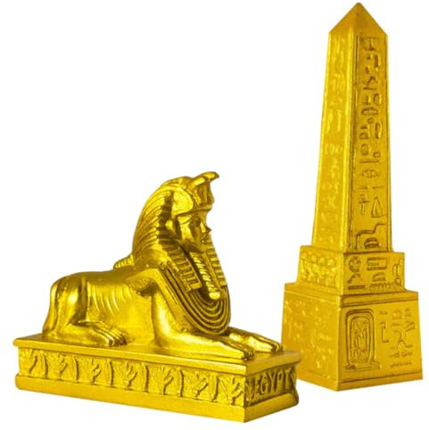 MUSISALY Harz Ägyptische Statue Obelisk Sphinx Dekoration Für Tisch Party Geschenk Antik Design Glatte Linien