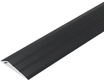 Raouoae 90cm*3 Übergangsprofil Höhenausgleich 2-6mm Ausgleichsprofil Abschlussprofil Übergangsschiene Aluminium Übergangsleiste Böden Überbrücken Die Lücke(Schwarz)