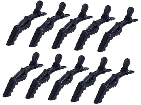 Healvian 10pièces Lot De Pinces Cheveux Noires Pour Femmes Et Filles Pinces De Salon De Coiffure Professionnelles