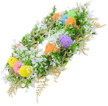 Cabilock Osterhasenkranz in Natürlicher Künstlicher Kranz Als Dekoration für Die Haustür