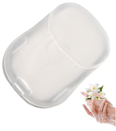 50PCS Portable Soap Sheets, Disposal Mini Thin Hand Wash with PP Case, Scented Hand Washing Paper Soap for Convenient Outdoor