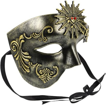TOGEVAL Masque Demi-visage Décoratif Pour Hommes Et Femmes Accessoire De Fête Pour Masquerade Et Carnaval