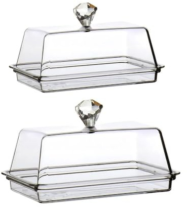 FAJNUZI2024 Beurrier Transparent Butter Dish with Lid Kitchen Accessories Cheese Box Storage Tray Boîte à Beurre