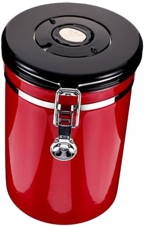 Alipis Boîte Hermétique en Acier Inoxydable pour Grains de Café Récipient à Collations 1 Litre à L'Humidité Ustensile Cuisine pour Maison pour Stockage de Nourriture