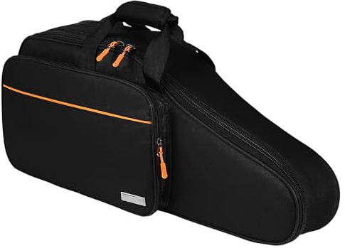 LIGIGWASH Rucksack für Altsaxophon mit Oxford Gewebe Stoßfest und Schützend Schwarzer Saxophon Instrumentenkoffer für Konzerte und Schule