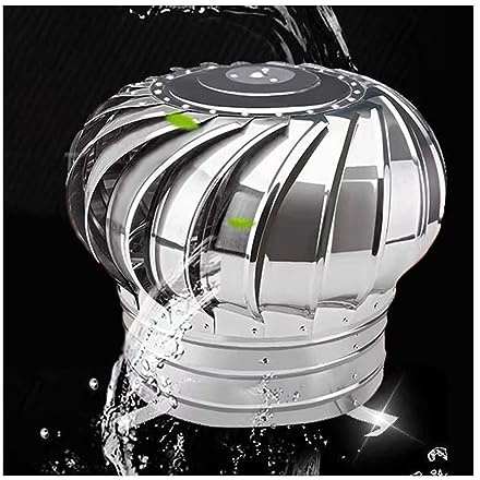 Cubierta de ventilación para chimenea, ventilador de turbina de techo, de acero inoxidable, giratorio de acero inoxidable, tapa giratoria para chimenea, 300 mm