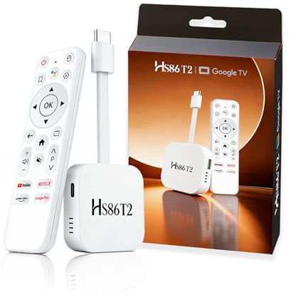 Neuestes Smart TV Stick Android 14.0 2026 4K @60fps Ultra HD TV-Stick Android Box 2 GB RAM 16 GB ROM RK3518 Prozessor Dual WiFi 6 2.4G/5G BT5 HDR10+ USB2.0 HDMI 2.0 mit Bluetooth Sprachfernbedienung