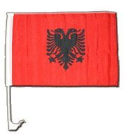 Flaggenfritze Autofahne Autoflagge Albanien - 30 x 40 cm