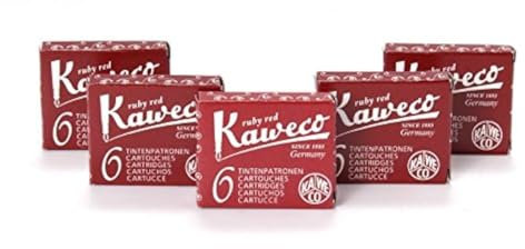 Kaweco Tintenpatronen kurz, Ruby Red (Rot), 30 Stück
