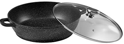 Pradel Excellence - 52407M - Mijoteuse 32 cm Façon Pierre en Fonte d'Aluminium avec Couvercle Verre