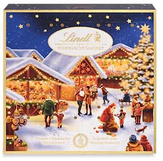 Lindt & Sprüngli Table de marché de Noël Calendrier de l'Avent, 115g