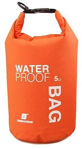 Uncle Paul Boat Dry Bags - Orange 5L Waterproof Bag for Drifting Boating Kayaking Fishing Rafting Swimming Camping Canoeing Surfing 5 litres
