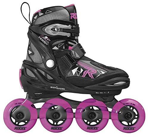 Roces Flicka Moody Girl TIF inline-skridskor, svart-rosa, 36–40