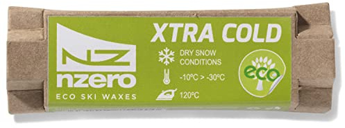 NZEROWAX - Eco Wax Block, 50g | Organic Natural Wax for Ski Snowboard | Extra Cold, Artificial Snow and Dry Slope Usage