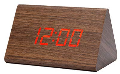 WPCASE Sveglia Digitale da Comodino Sveglia Radiocontrollata Sveglie Sveglia Analogica Sveglia Vintage Sveglia da Comodino Radiosveglia Digitale da Comodino Sveglia Sveglia Digitale Brown