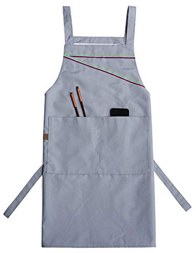 fayengan Carpenters Apron,Workshop Tool Apron, Heavy Duty Waxed Canvas Work Apron Welding Apron, Work Apron (Color : Gray, Size : XL)