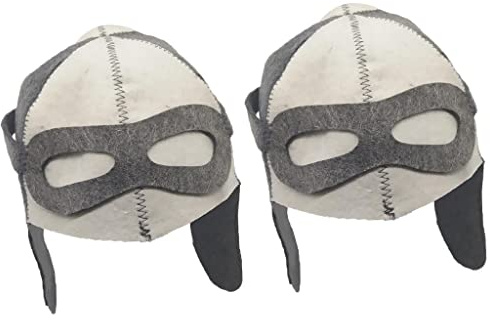 2Pcs Unisex Saunahut Wollfilz Damen Herren, Russische Banja Badehaus Hut, Wellness Mütze Premium Qualität Filz Saunamütze für Männer Frauen Heiß-Trocken-Dampfbad Außensauna