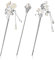 Perlen Haarstab, 3 Stück Strass-Haar-Essstäbchen Chinesische Haarnadel Vintage Quaste Japanische Haarstäbchen Handgefertigte Chignon Schmuck Haarschmuck für Mädchen