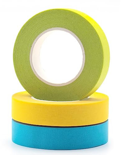 3 Rotoli Nastri Di Mascheratura, 15mm x 20m Nastro Adesivo Per Mascheratura, Nastro Carta Imbianchino, Nastri Adesivi Da Pittore In Carta, Nastro Coprente Per Pittura, Bordi Puliti, Nessun Residuo