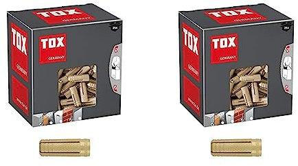 TOX Messing Spreizdübel Metrix M8 x 28 mm, 25 Stück, 026100141 (Packung mit 2)