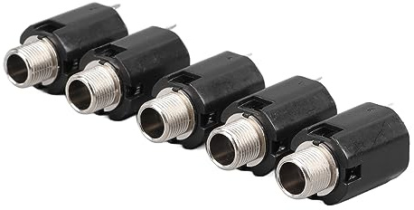 5 Stück 6,35 Mm Stereo-Klinkenbuchse, 3P-Stecker Pickup-Klinkenstecker 2-Kanal-Eingangsanschlussbuchsen