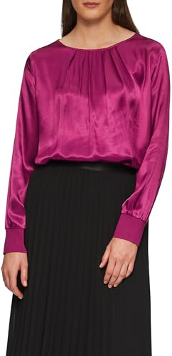 s.Oliver Satiniertes Blusenshirt im Fabricmix mit Raff-Details