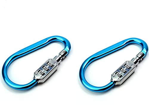 combination lock，Code Lock,Luggage Locks,Security Padlock,Outdoor Hiking Bag Luggage Security Carabiner Lock 3 Dial Password Padlock Tool Portable Luggage Zinc Alloy Lock (Color : Red, Size : 75mm x 4