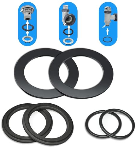 6-Teiliges O Gummitüllen Set, Pool O-Ringe Ersatzteile, Pool Gummi Dichtringe Unterlegscheiben, Pool O-ringe für 10747,25006,25010,28633,28635, 28621