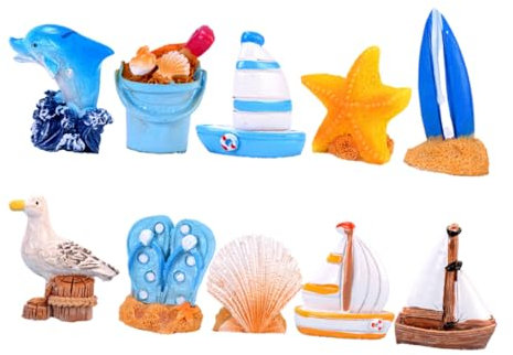 Parliky 10stücke Mini Segelboot Dekorationen Teiliges Stil Bonsai Ornament Für Landschaft Kreative Tischdeko Für Zuhause Und Garten Vielfältige Muster