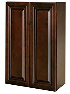 Espresso 24 inch Bathroom Vanity Shaker Traditional Cabinet Double Door Base Kitchen Wall Birch Solid Wood Hardwood Plywood 24 Wide x 30 High x 12 Deep of Set