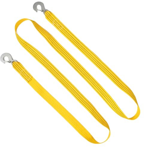 MOLUCKFU Kraftvolles Abschleppseil Für Nylon-trailerseil Mit Verstärktem -Haken Vibrationsreduzierend Sicher Bei Nacht Für Pannenhilfe Und Fahrzeugbergung Gelb