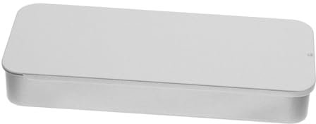 Cabilock 1pieza Contenedor De Cosméticos Rectangular Tapa Deslizante Caja De Almacenamiento Para Labiales y Joyas Organizador De Accesorios De Belleza Color Plata Mate