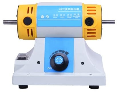 NGBFF Rock Tumbler Kit, Machine de Polissage de Bureau 320 W, meuleuse de Pierre à Grande Vitesse, rectifieuse de Tour de Banc de Bijoux de Jade de Travail du Bois de Bricolage,Outils de Bricolage
