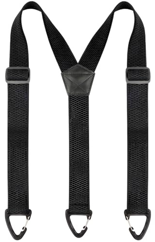 AOOWU Bretelles Homme, 3,5cm Réglables Élastiques, 3 Clips Heavy Duty Y Suspenders, Style Bretelles, Sangle Pantalon Pour Hommes Et Femmes, Empêche les Plis de la Blouse