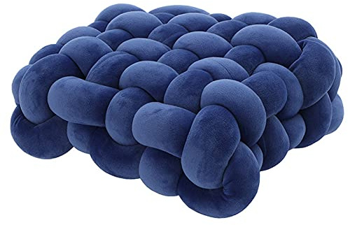 DSAoTeng Cuscino quadrato annodato, morbido cuscino decorativo in tessuto felpato, stile nordico, spesso lavorato a maglia, per divano, letto, meditazione, casa, ufficio, finestra a golfo, soggiorno