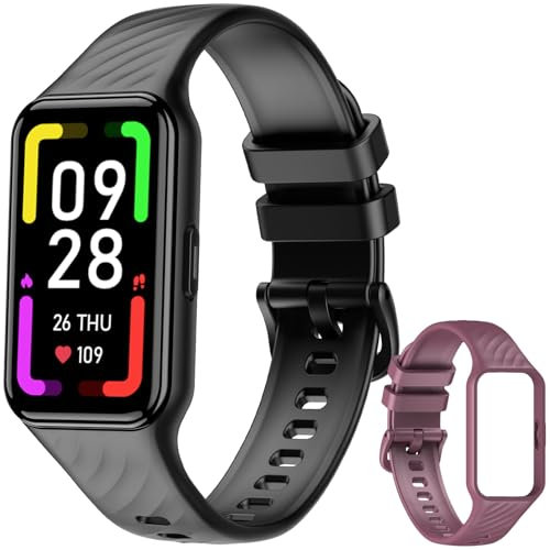 Blackview Smartwatch Uomo Donna,Orologio Fitness Cardiofrequenzimetro 110+ Sportive/SpO2/Sonno/Contapassi, Notifiche Smart Watch Activity Tracker per iOS Android(2 Cinturini)