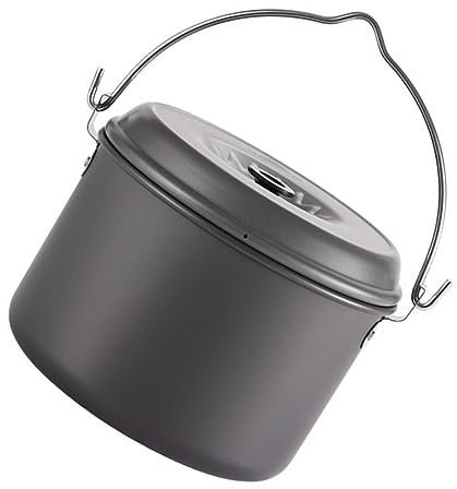ifundom 1 Pezzo Vaso da campeggio portatile pentole da esterno pentole da campeggio pentole da campo Essentials da campeggio senza Accessori camper padella da campeggio Allumina dura