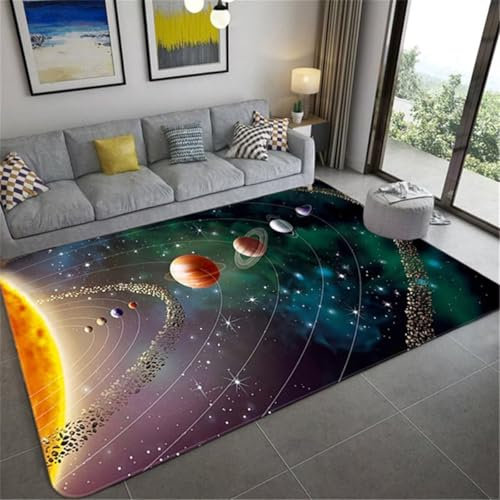 RUGMRZ Mädchen Teppich Kinderzimmer Kinder Teppiche Jungs Moderner Stil Kinderteppich Wald 200X300CM
