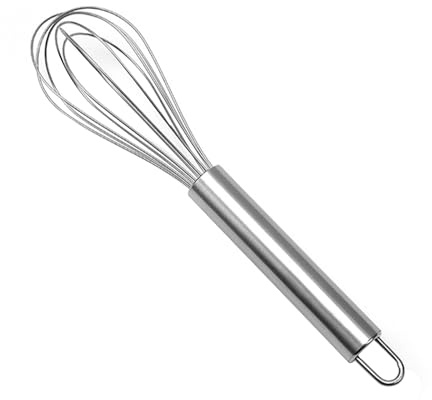 Premium Stainless Steel Whisk - High Performance Cooking Whisk, Wire Balloon | Versatile Baking & Mixing for Eggs & Dough, Anti Rust Kitchen for Chefs & Home Bakers with Handle