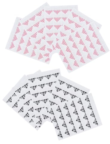 DOITOOL 10 Blatt Vintage Fotoecken für Scrapbooks und Alben Ästhetische Süße Bilddekoration DIY Bastelbedarf Rot und Schwarz