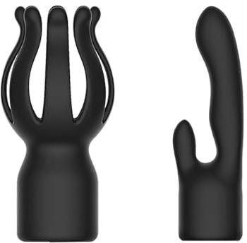 2er G Tip Wand Massager Attachment Magic Wand Aufsatz für sie und ihn, 45mm, Vibrator Silikon Aufsatz für Magic Wand Massagegeräte
