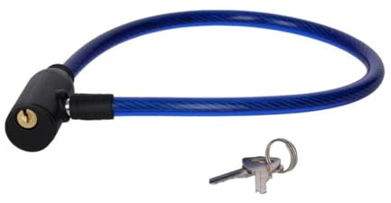 Lucchetto per cavo con 2 chiavi - 50 cm, lucchetto per biciclette e moto, sicurezza multiuso