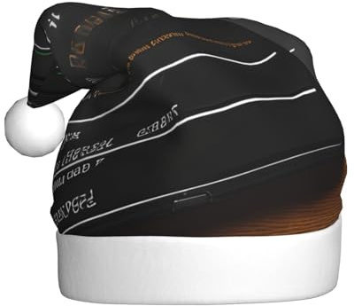 AYYQWE Gorro de Papá Noel con estampado de tablilla de películas para hombres y mujeres, decoración de fiesta, Año Nuevo, festividades, celebraciones, gorro de Navidad