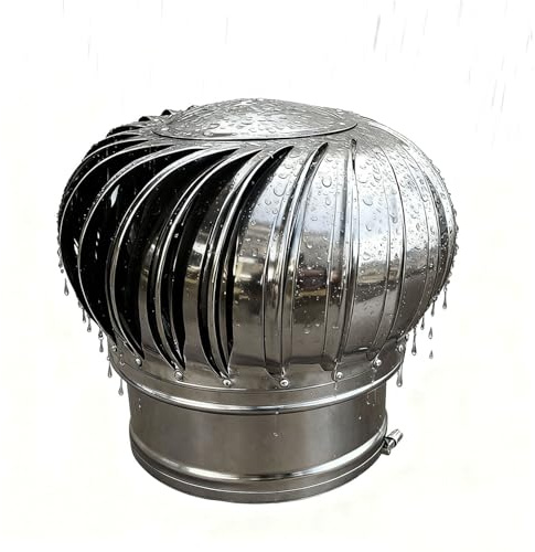 Schornsteinhaube aus Edelstahl, Dachventilator Drehbarer Kaminlochdeckel, 75 110 160 200 250 mm Ofenrohr Abdeckung Der Villa für Lüftungskanäle Kaminabdeckung Außen(160 mm(304))