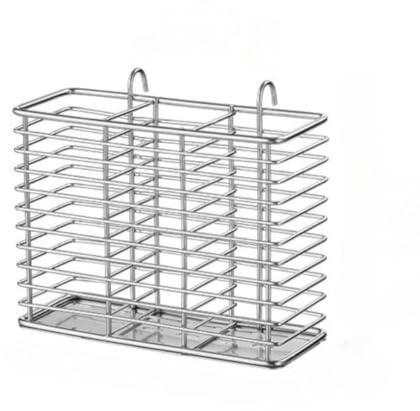 Homeponnew Support mural en acier inoxydable pour ustensiles de cuisine avec trous de drainage pour couverts et planches à découper